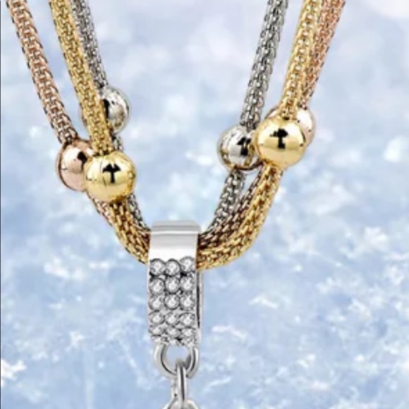 Rhinestone Ball Necklace - Picture 2 of 3